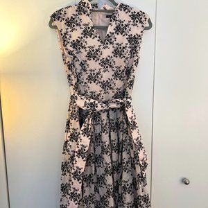 Brooks Brothers Cotton Poplin Printed Belted Dress with Pockets Size 6
